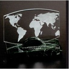 Mercator Sculpture w/ Marble Base