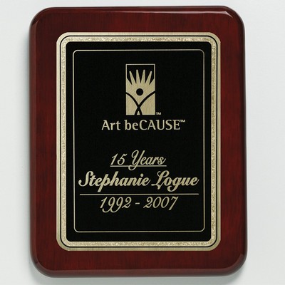 Champlain Rosewood Plaque 9" x 12" with Lasered Plate