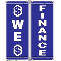 18 Oz. Vinyl Pole Banner Set - We Finance (3'x8')