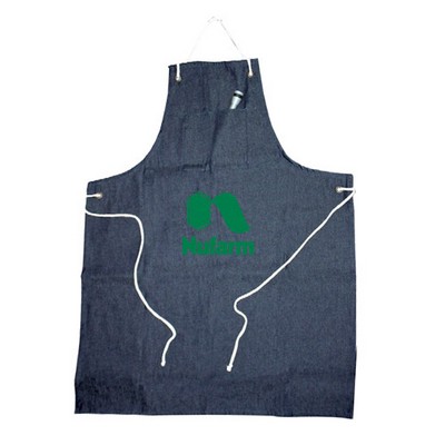 Denim Apron w/ A 2-Division Chest Pocket