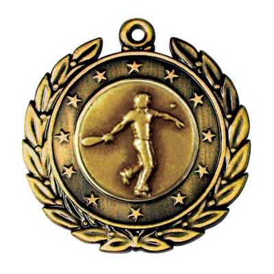 Stock Star Wreath 2" Medal- Racquetball