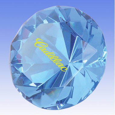 2 3/8" Diamond Shaped Crystal Paperweight