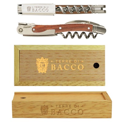 Laguiole Rosewood Corkscrew w/Slide Wood Box