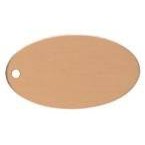 1 3/8" x 2.5" Brass Oval Key Tag