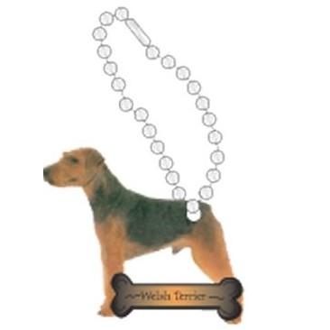 Welsh Terrier Promotional Key Chain w/ Black Back (10 Square Inch)
