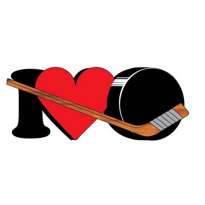 I Love Hockey Maxi Magnet (4 Square Inch)