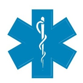 Caduceus Cross Promotional Magnet w/ Strip Magnet (10 Square Inch)