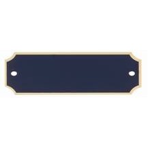 Blank Perpetual Plaque Plates with Gold Border (1" x 3-1/4")