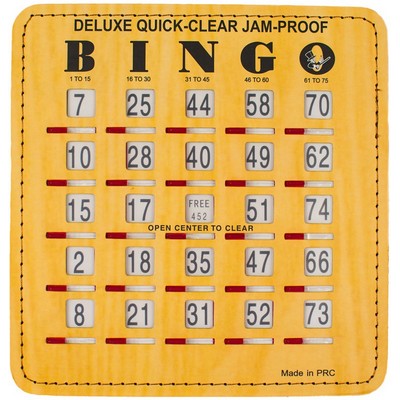 Bingo Cards (Slide Center to Clear) New! Non Jamming Design.