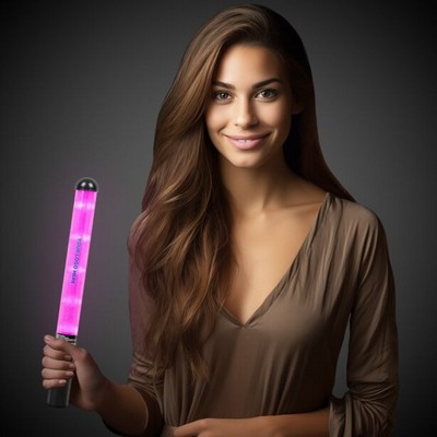 12" Pink LED Patrol Wand(Pad Print)