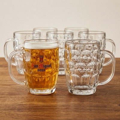 20 oz Glass Barrel Beer Mug (Screen Printed)