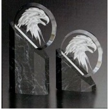Small Optical Crystal Eagle Intaglios Sculpture