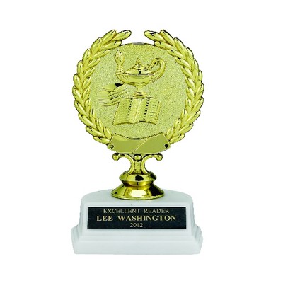5 ½" Lamp of Learning & Book Academic Trophy