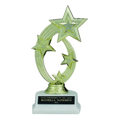 7 ¼" Multiple Star Trophy w/White Marble Base