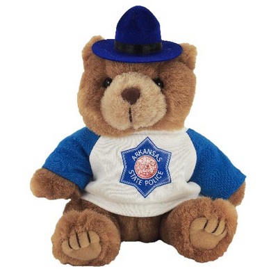 8" Trooper Bear Stuffed Animal w/Full Color Imprint