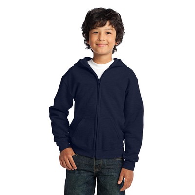 Gildan® Youth Heavy Blend™ Full-Zip Hooded Sweatshirt.