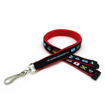 3/4" Woven Lanyard w/ Sew on Breakaway