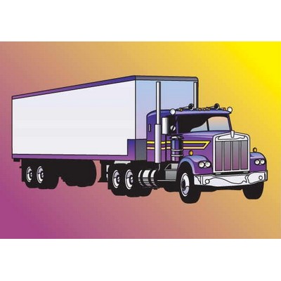 Diesel Truck Metal Photo Magnet (2 1/2"x2 1/2")