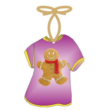 Gingerbread Man Promotional T-Shirt Ornament (12 Square Inch)