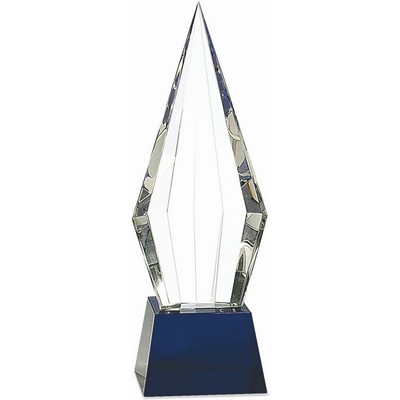Gallant Arrow Blue Optic Crystal Award (4"x 11")
