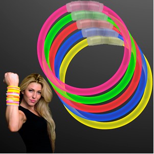 Assorted Color 8" Glow Bracelets - BLANK