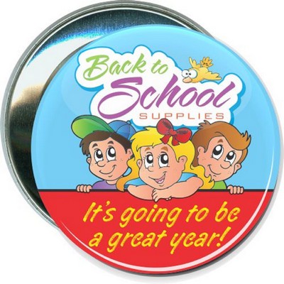 School - Back to School Supplies - 3 1/2'' Round Button