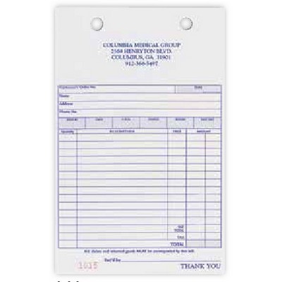 Sales Register 3 Part Forms - 5.375"x 8.5"