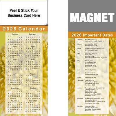 Peel & Stick Full Color Calendar Magnet (3 1/2"x8 1/2")