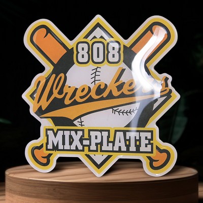 1 3/4" Offset Printed Baseball Trading Pin