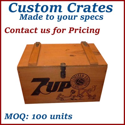 Custom Hinged Wooden Crate / Custom Wooden Box - Made to Order