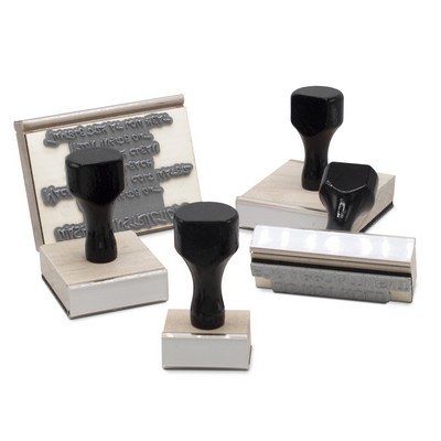 Traditional Wood Base Rectangle Stamp (.5" X 2")