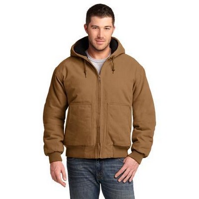 CornerStone® Washed Duck Cloth Insulated Hooded Work Jacket.