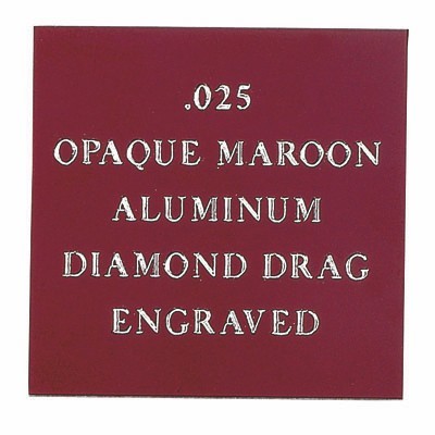 Opaque Maroon Aluminum Engraving Sheet Stock (12"x24")
