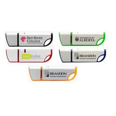 64 MB Translucent USB Drive w/Aluminum Inlay