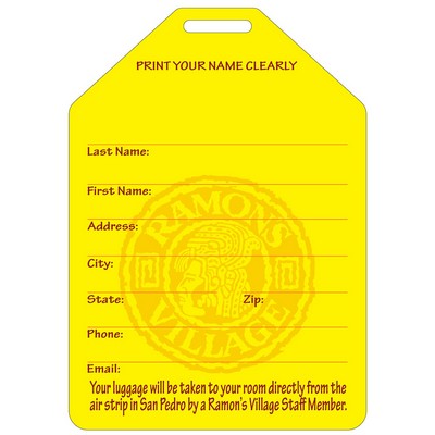 3" x 4 1/2" Full Color Luggage Tag