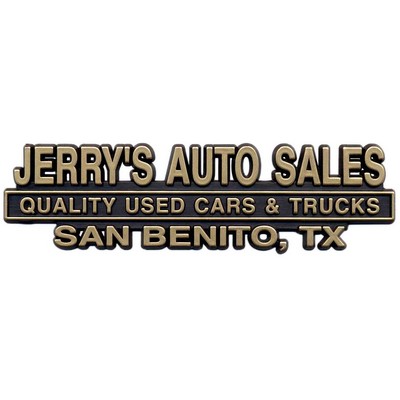 Open Style Stock Design 3D Nameplate w/Adhesive (Up To 1 5/8"x6")