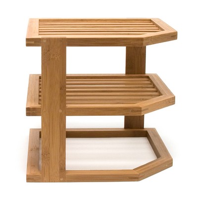 Bamboo Three Tier Corner Shelf