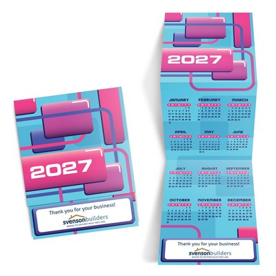 Color Blocks Trifold Calendar