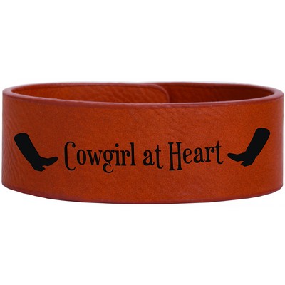 Rawhide Leatherette Bracelet (9.5" x 1")