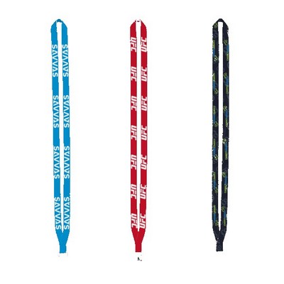 IMPORT Rush 1/2" Dye-Sublimated Lanyard with Sewn Silver Metal Split-Ring