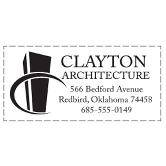 Traditional Wood Stamp RF69 - 1" x 2" Impression