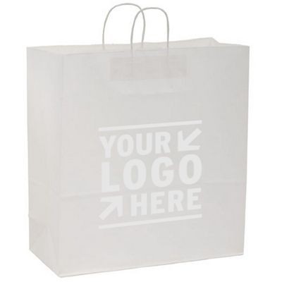 White Kraft Jumbo Paper Shopping Bag (18"x7"x18")