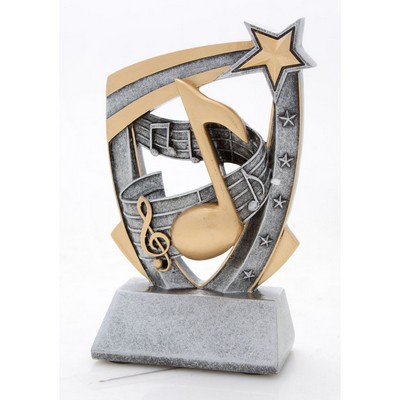 Music 3-D Star Resin - 6"