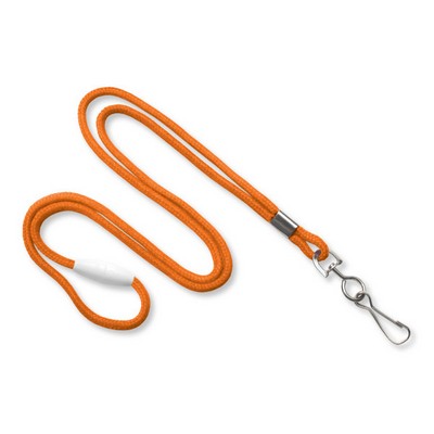 1/8" Breakaway Blank Lanyard w/Swivel Hook (Orange)