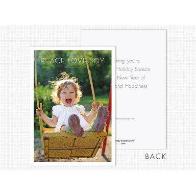 Peace.Love.Joy Holiday Photo Cards
