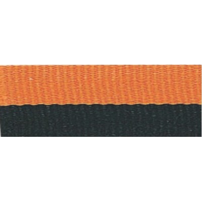 Black/Orange Neck Ribbon w/Snap Clip (1½")