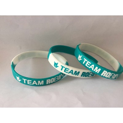 1/2" Segmented Printed Silicone Wristbands
