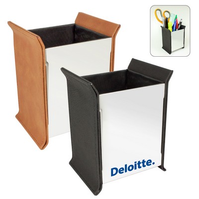Executive PU Leather Pen Holder