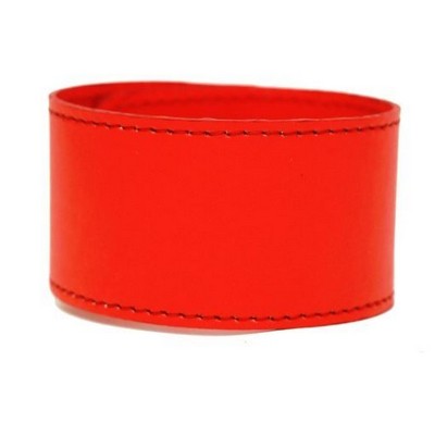 Ashlin® Designer Dorset Fire Engine Red Vegan Leather Bracelet Cuff
