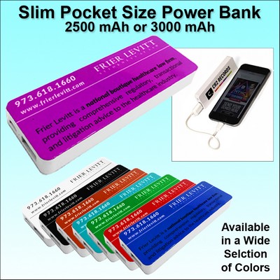 Pocket Size Power Bank 3000 mAh - Purple